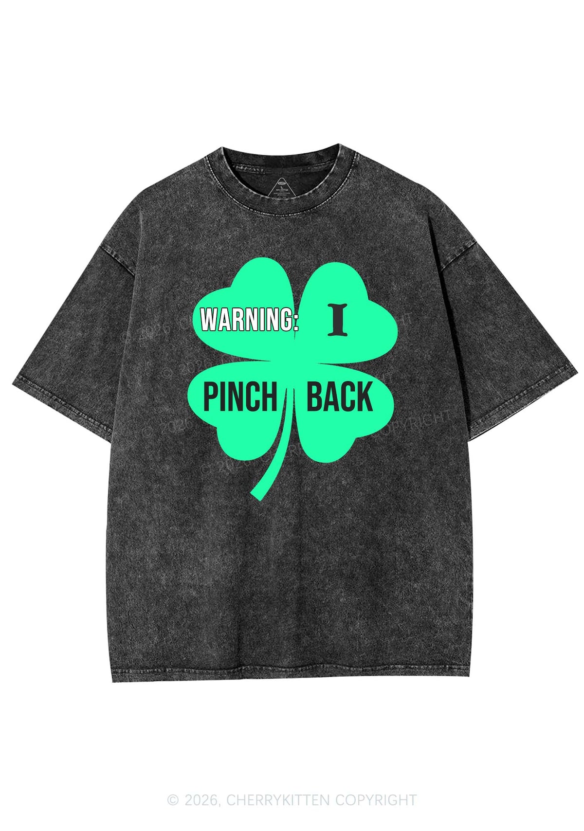 I Pinch Back St Patricks Y2K Shirts Washed Tee Cherrykitten