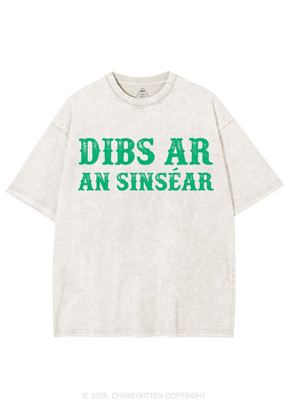 Dibs Ar An Sinsear St Patricks Y2K Shirts Washed Tee Cherrykitten