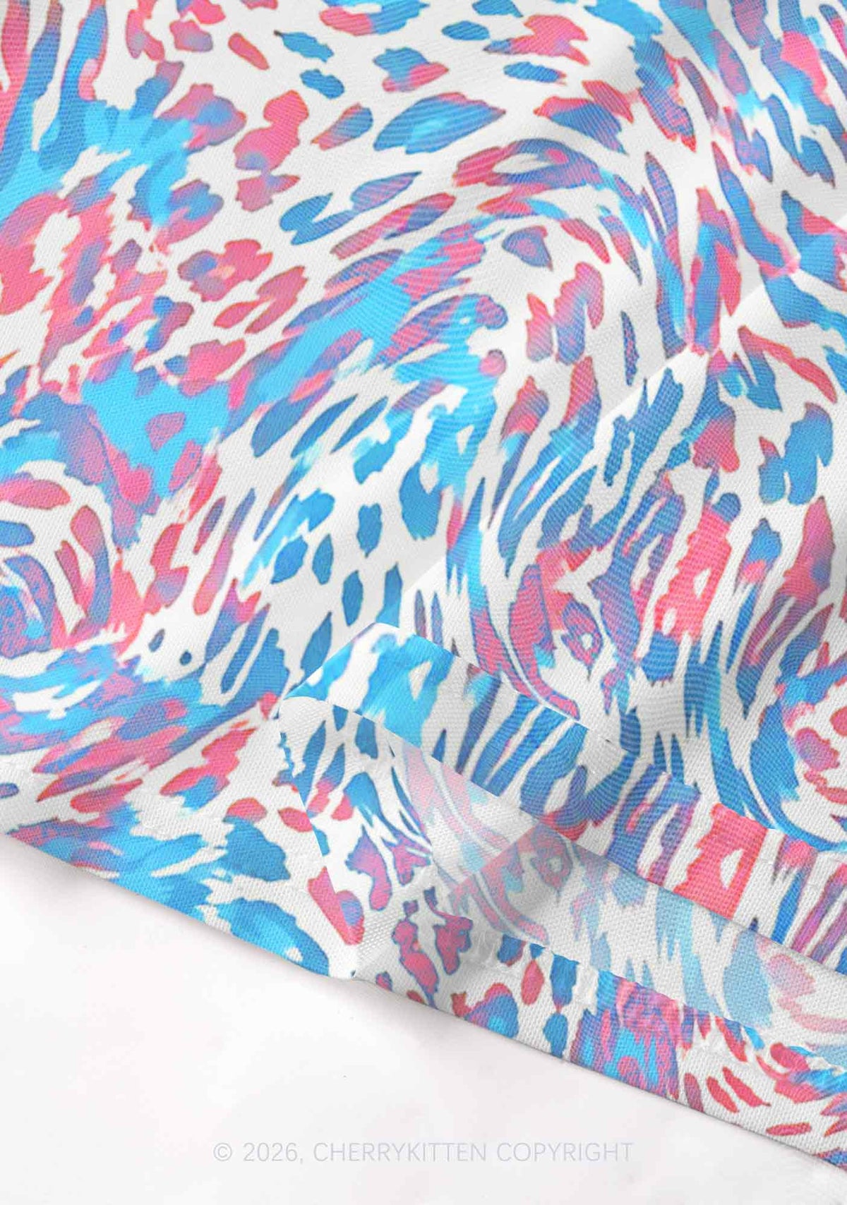 Trans Leopard Pride Y2K Mesh Crop Top Cherrykitten