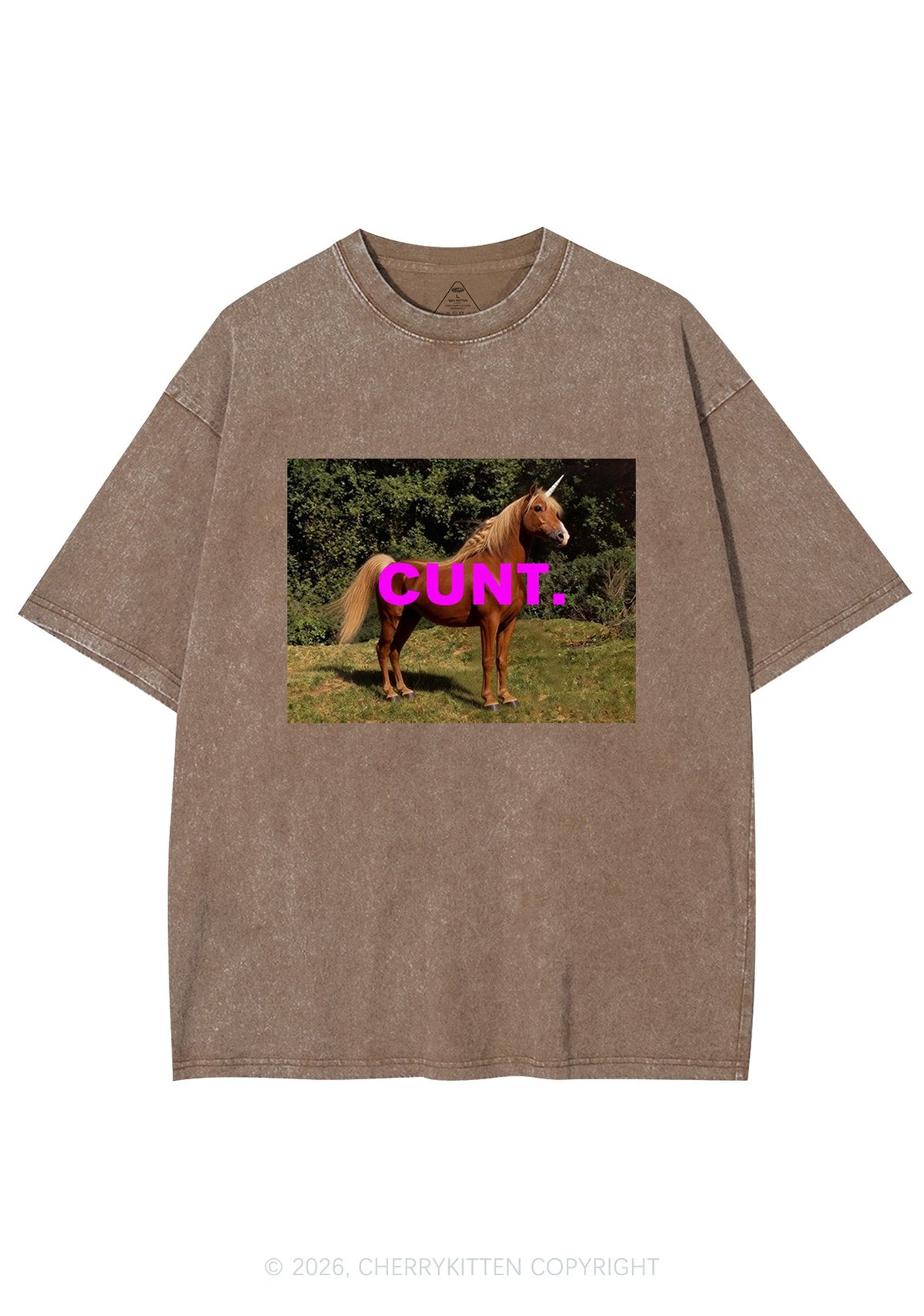 Custom Photo Cxxt Y2K Shirts Washed Tee Cherrykitten