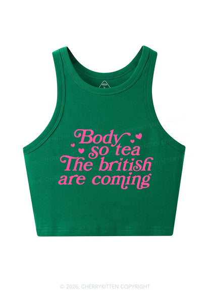 The British Are Coming Y2K Crop Tank Top Cherrykitten