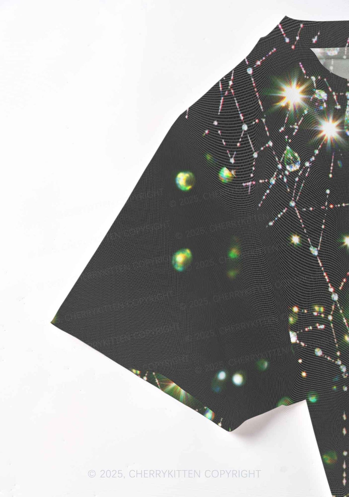 Dew Web Y2K Mesh Crop Top Cherrykitten
