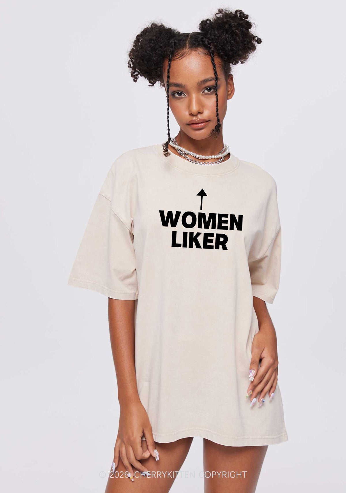 Women Liker Pride Y2K Shirts Washed Tee Cherrykitten