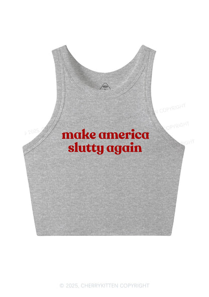 Make America Slxtty Again Y2K Crop Tank Top Cherrykitten