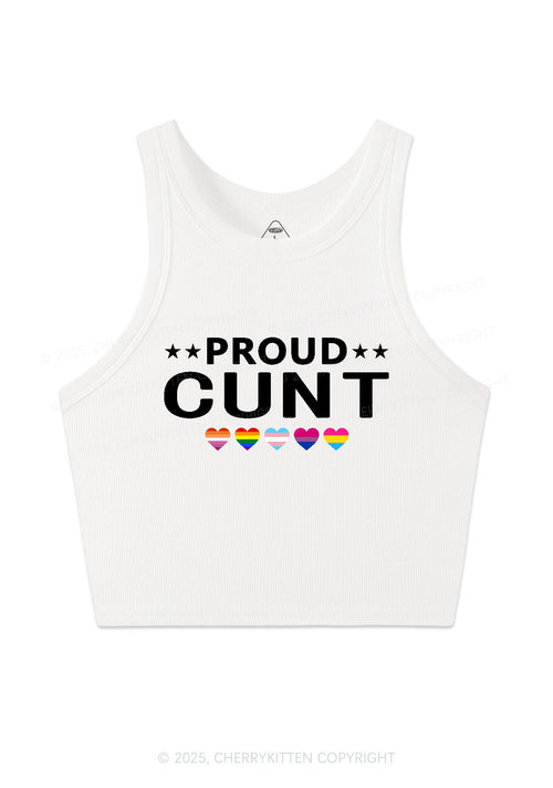 Proud Cxxt Pride Y2K Crop Tank Top Cherrykitten