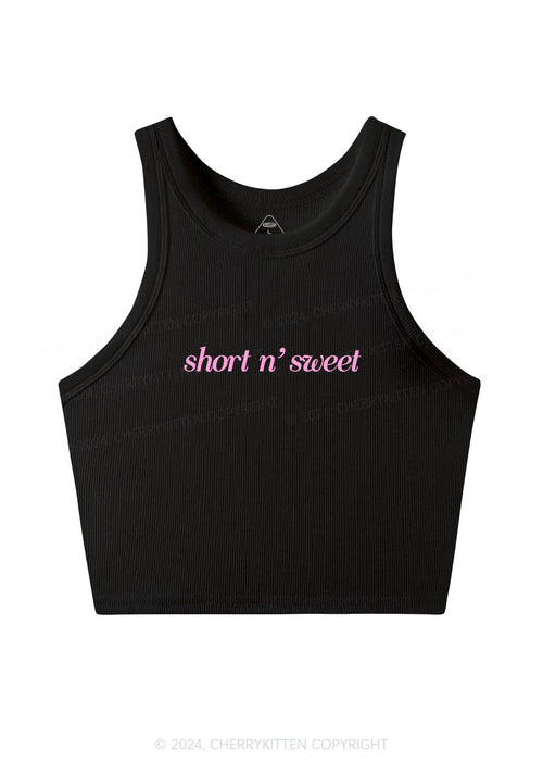 Short Sweet Y2K Crop Tank Top Cherrykitten