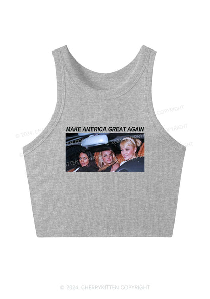 Make America Great Y2K Crop Tank Top Cherrykitten