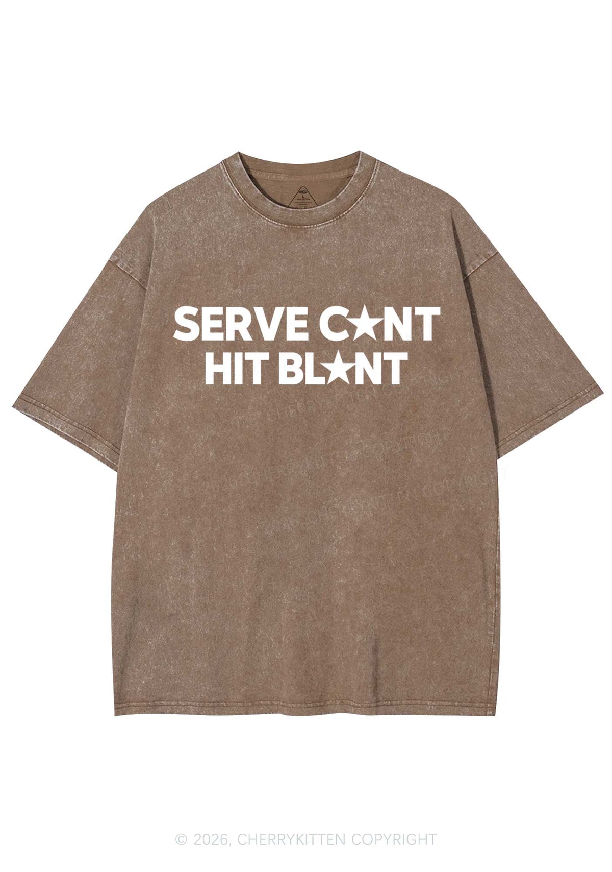 Serve Cxxt Hit Blunt Y2K Shirts Washed Tee Cherrykitten