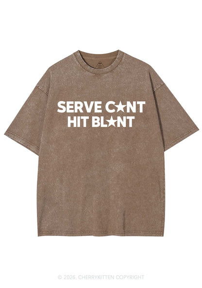 Serve Cxxt Hit Blunt Y2K Shirts Washed Tee Cherrykitten