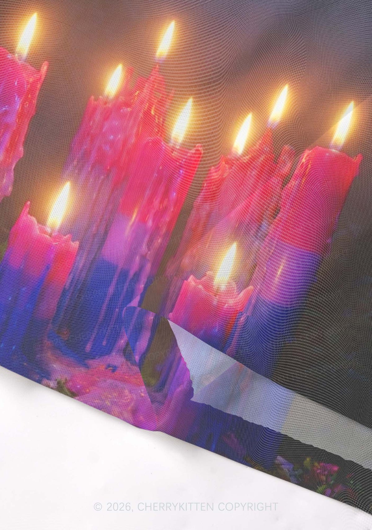 Bisexual Melting Candles Pride Y2K Mesh Crop Top Cherrykitten
