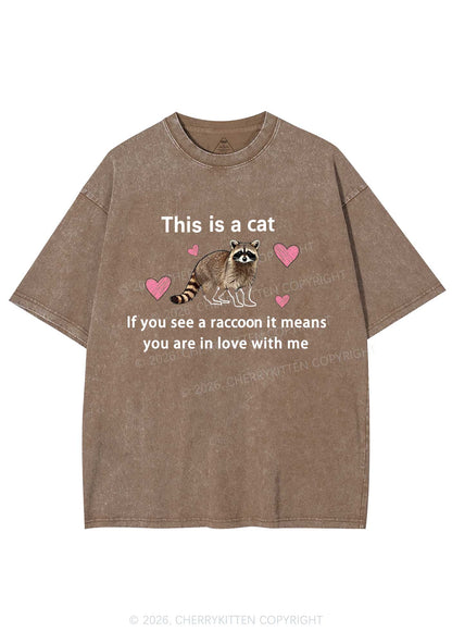If You See A Raccoon Y2K Shirts Washed Tee Cherrykitten