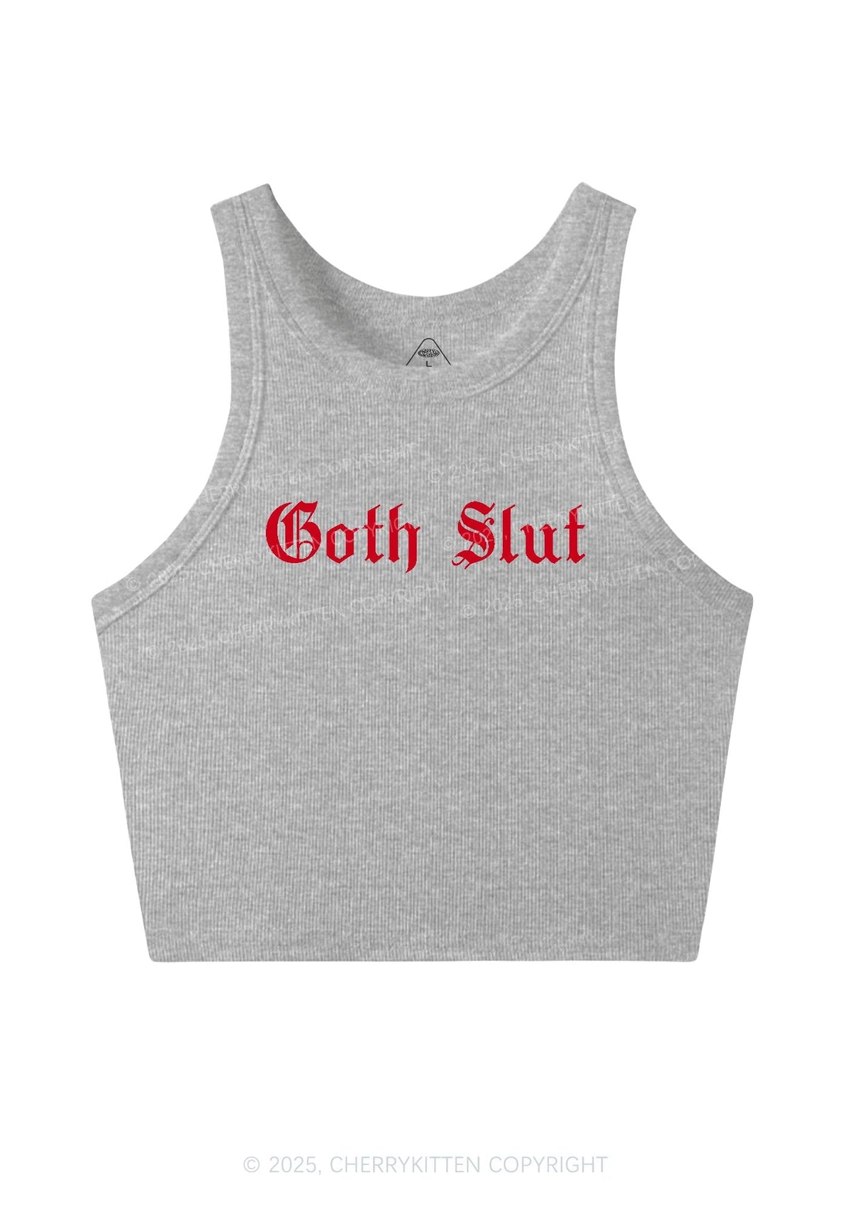 Goth Slxt Y2K Crop Tank Top Cherrykitten