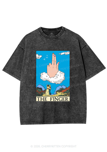 The Lesbians Finger Pride Y2K Shirts Washed Tee Cherrykitten