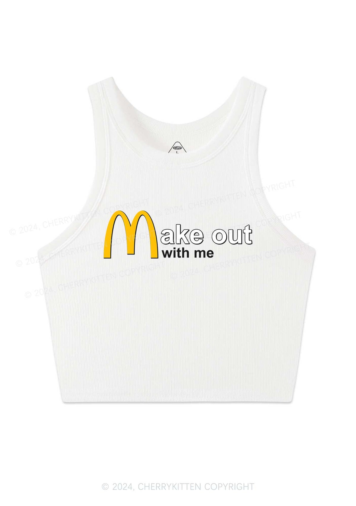 Make Out With Me Y2K Crop Tank Top Cherrykitten