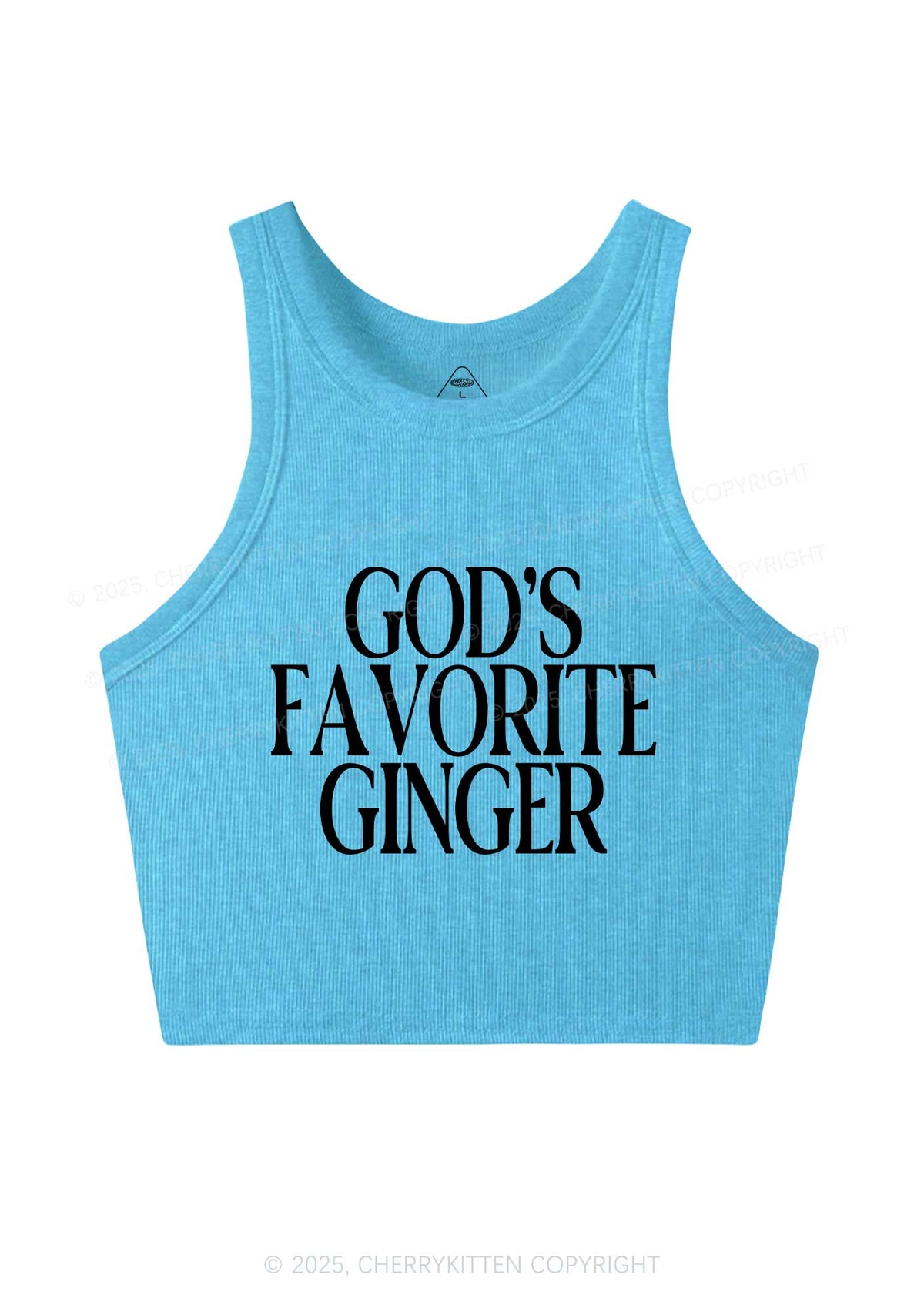 Gods Favorite Ginger Y2K Crop Tank Top Cherrykitten
