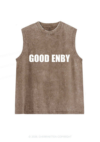 Good Enby Pride Y2K Washed Muscle Tank Cherrykitten