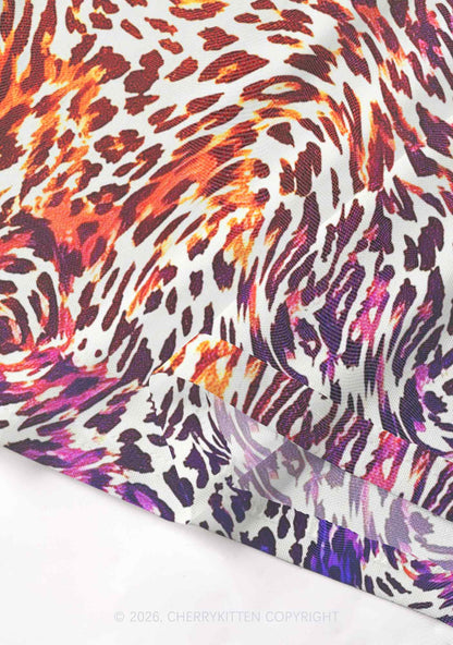 Lesbian Leopard Pride Y2K Mesh Crop Top Cherrykitten