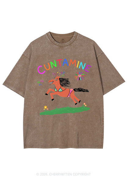 Cxxtamine Pony Y2K Shirts Washed Tee Cherrykitten