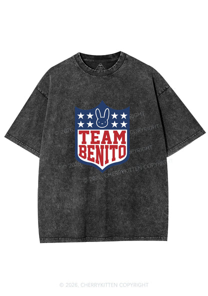 Team Bunny Y2K Shirts Washed Tee Cherrykitten