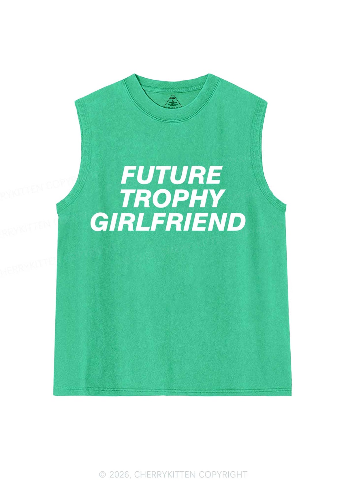Future Trophy Girlfriend Y2K Washed Muscle Tank Cherrykitten