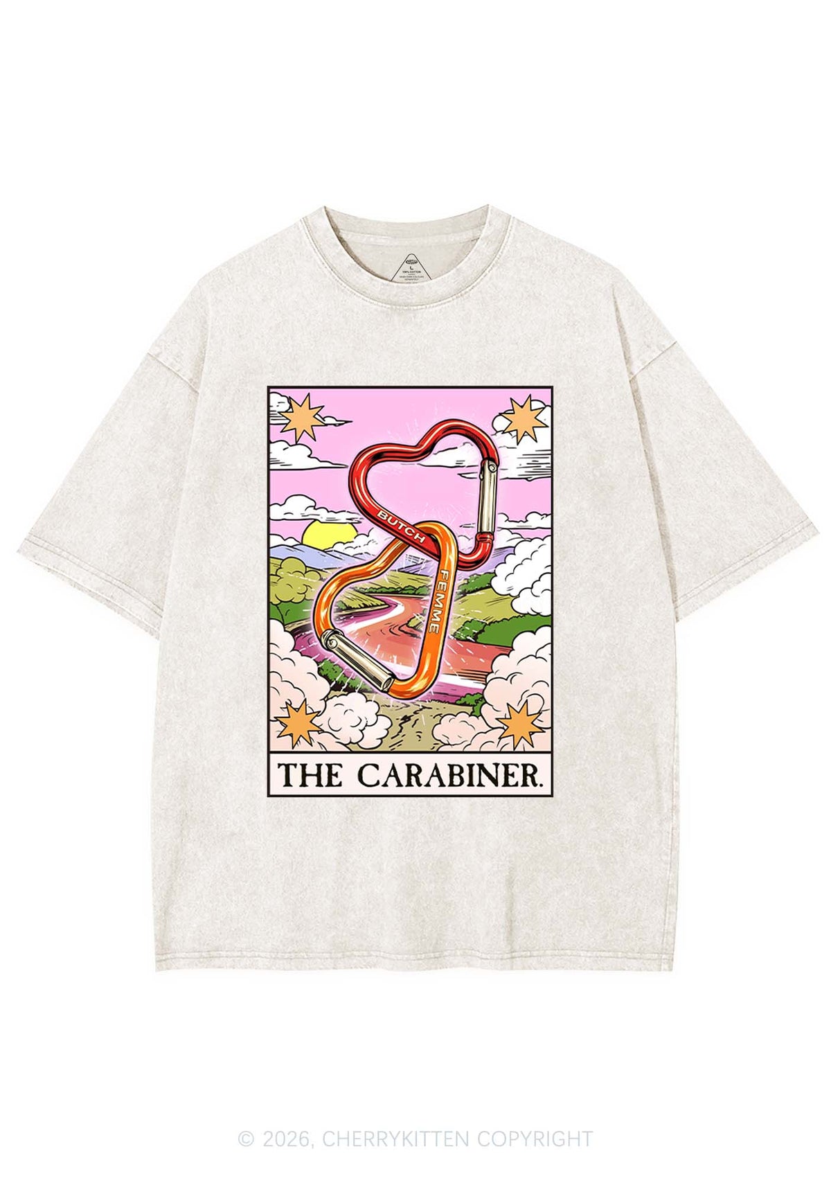 The Carabiner Tarot Pride Y2K Shirts Washed Tee Cherrykitten