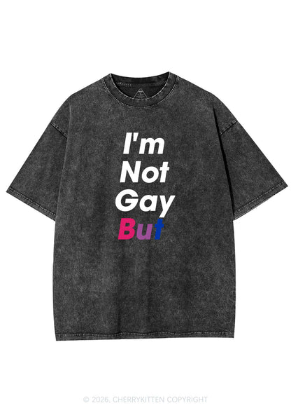 Im Not Gay But Pride Y2K Shirts Washed Tee Cherrykitten