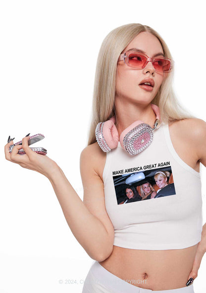 Make America Great Y2K Crop Tank Top Cherrykitten