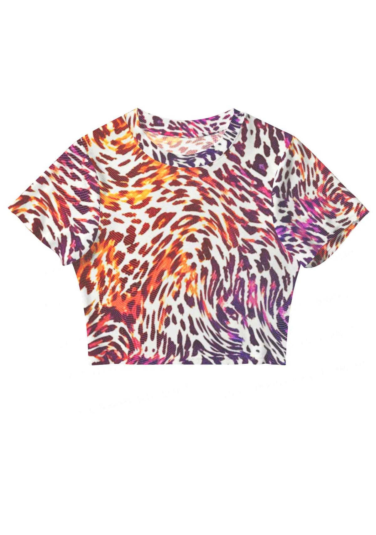 Lesbian Leopard Pride Y2K Mesh Crop Top Cherrykitten