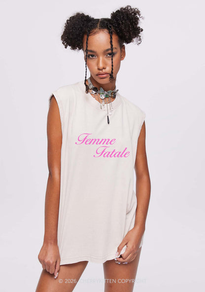 Femme Fatale Pride Y2K Washed Muscle Tank Cherrykitten