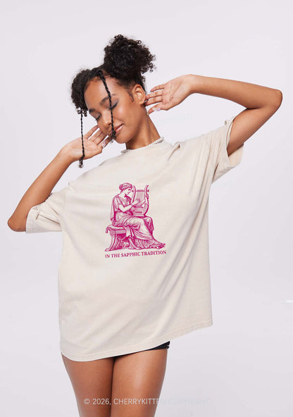 In The Sapphic Tradition Pride Y2K Shirts Washed Tee Cherrykitten