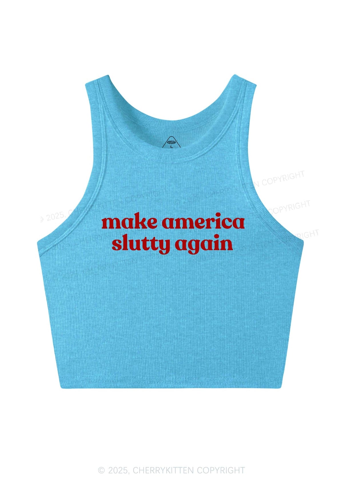Make America Slxtty Again Y2K Crop Tank Top Cherrykitten