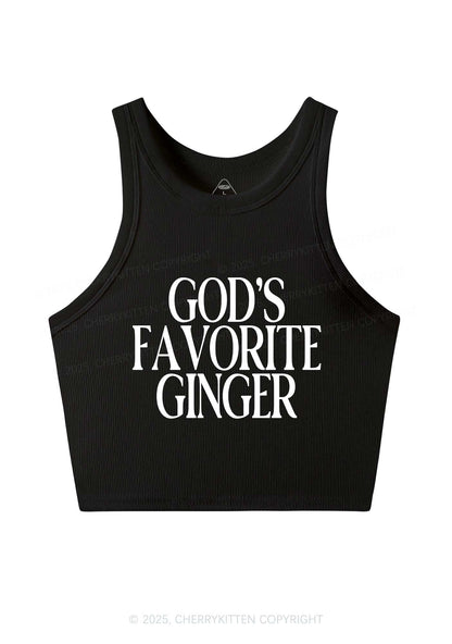 Gods Favorite Ginger Y2K Crop Tank Top Cherrykitten