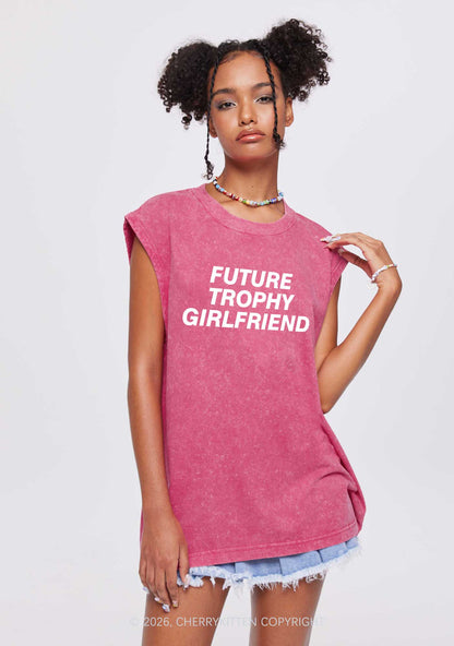 Future Trophy Girlfriend Y2K Washed Muscle Tank Cherrykitten