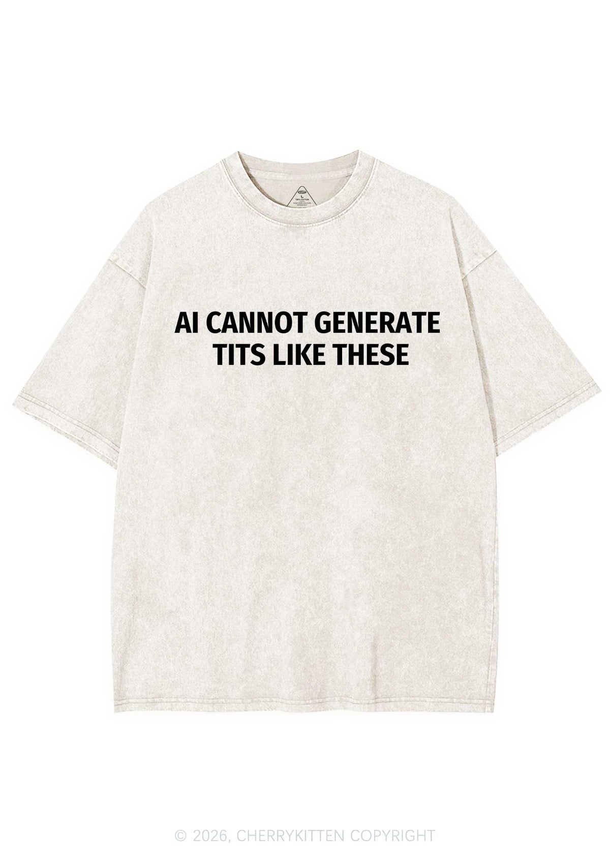 Ai Cannot Generate Txts Y2K Shirts Washed Tee Cherrykitten