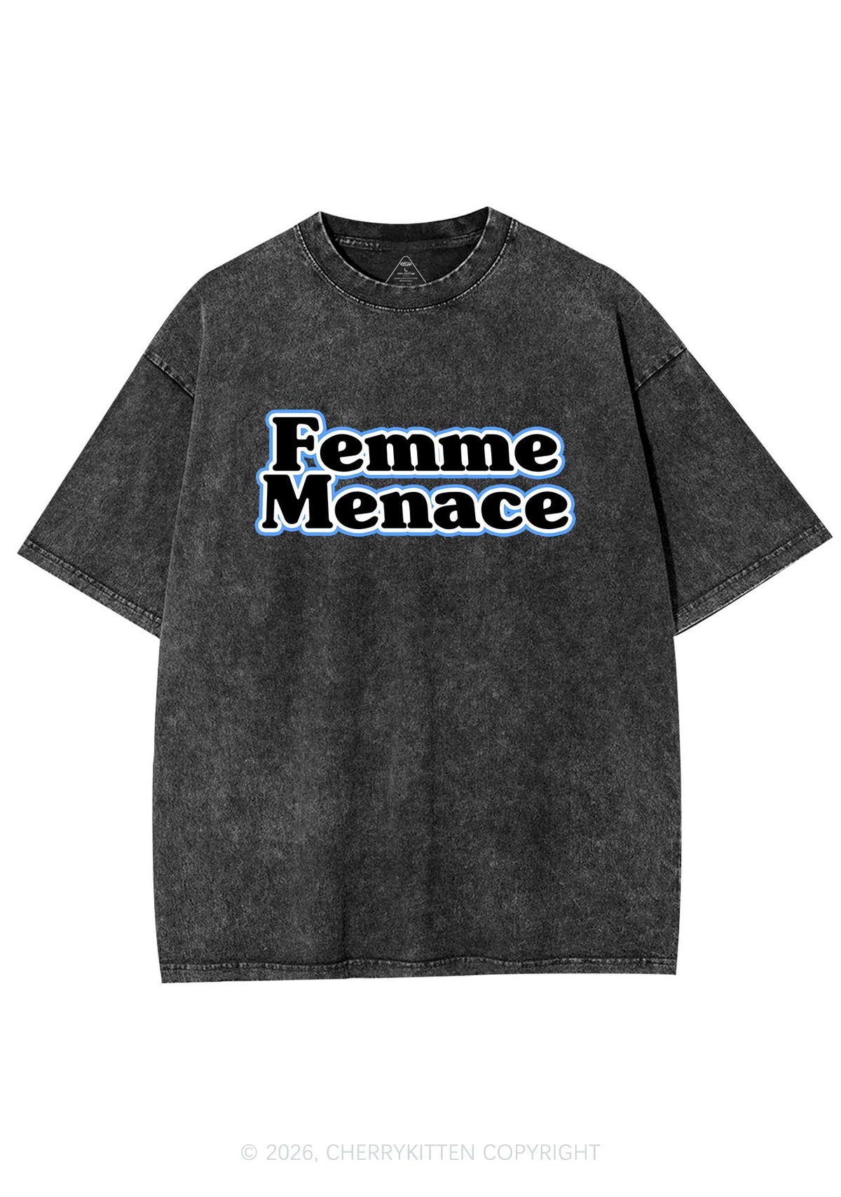 Femme Menace Pride Y2K Shirts Washed Tee Cherrykitten