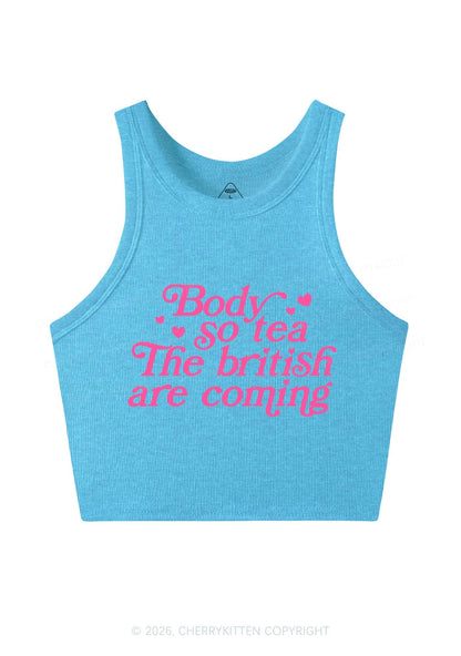 The British Are Coming Y2K Crop Tank Top Cherrykitten