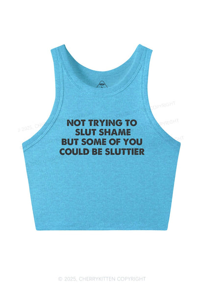 Not Trying To Slxt Shame Y2K Crop Tank Top Cherrykitten