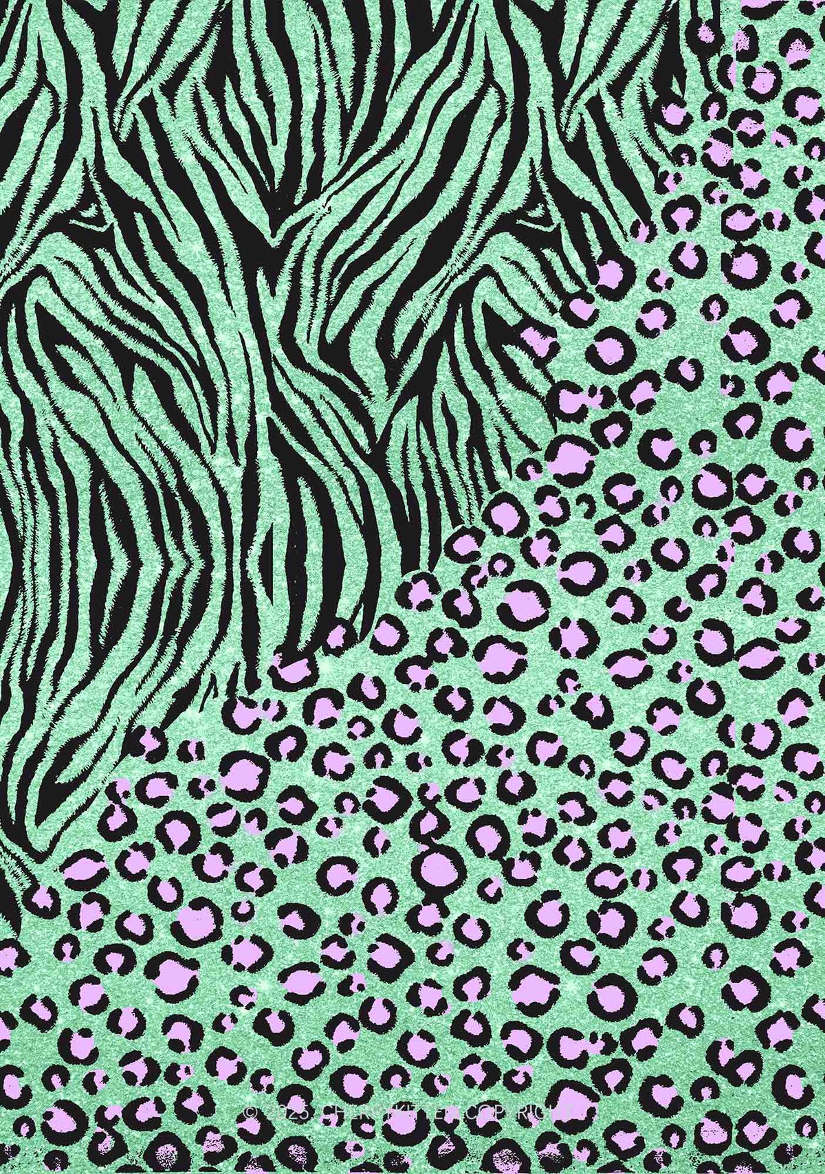 Mint Leopard Y2K Mesh Crop Top Cherrykitten