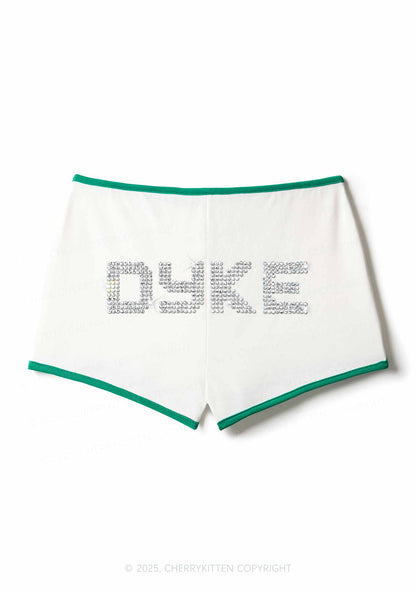 Rhinestone Dyke Pride Y2K Booty Shorts Cherrykitten