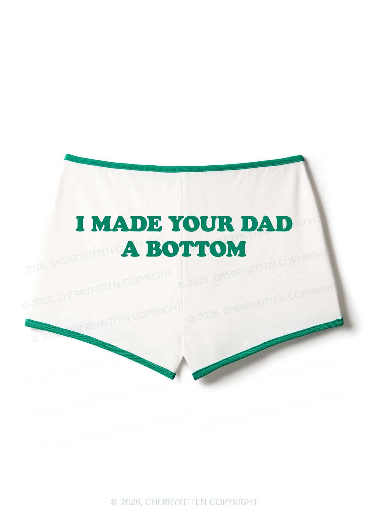 Made Your Dad Bottom Pride Y2K Booty Shorts Cherrykitten