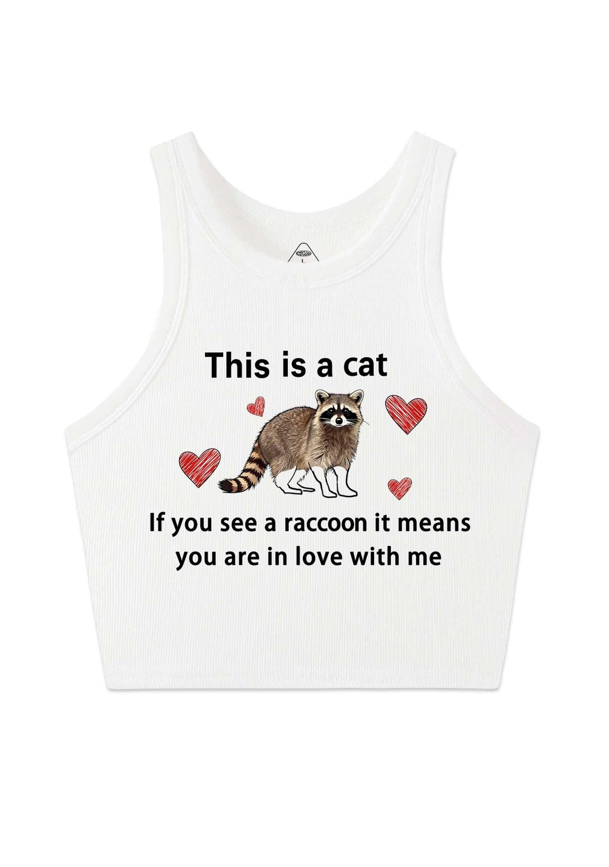 If You See A Raccoon Y2K Crop Tank Top Cherrykitten
