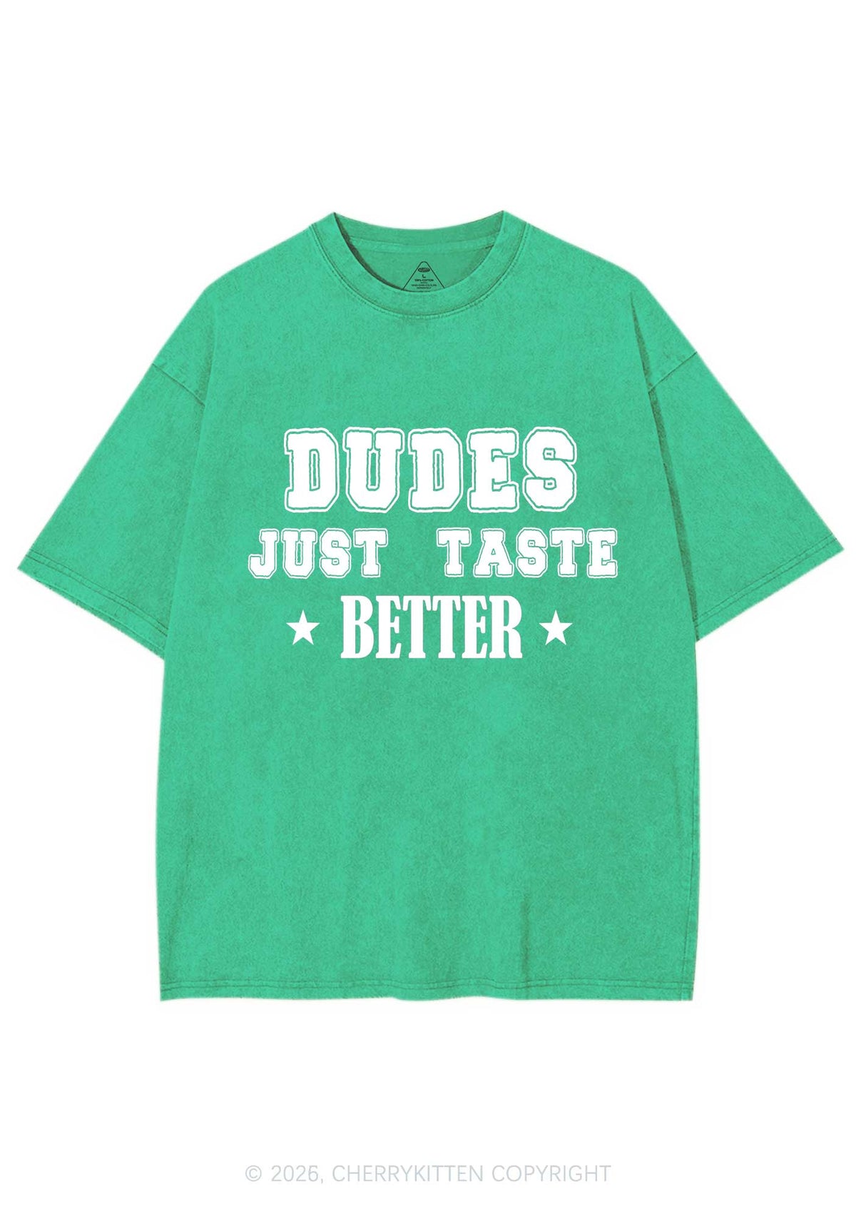 Dudes Just Taste Better Pride Y2K Shirts Washed Tee Cherrykitten