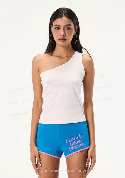 I Love It When Women Pride Y2K Booty Shorts Cherrykitten