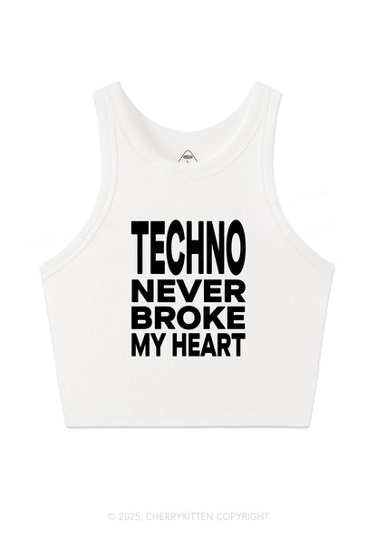 Techno Heart Y2K Crop Tank Top Cherrykitten