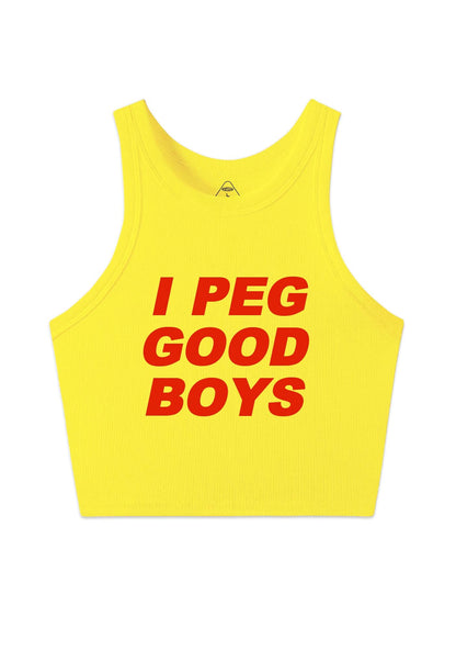 I Peg Good Boys Y2K Crop Tank Top Cherrykitten