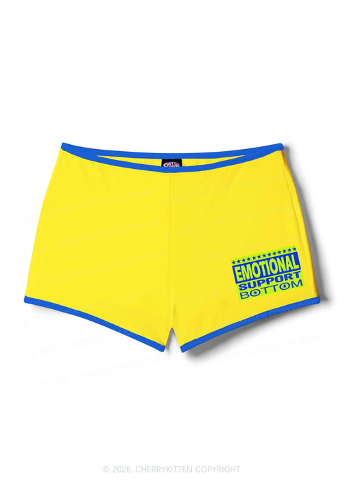 Emotional Support Bottom Pride Y2K Booty Shorts Cherrykitten