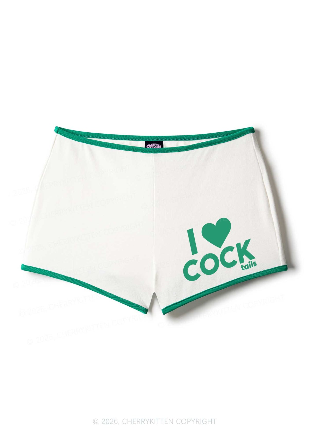 I Love Cocktails Y2K Booty Shorts Cherrykitten