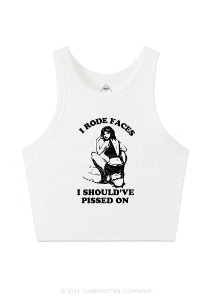 I Rode Faces Y2K Crop Tank Top Cherrykitten