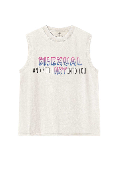 Bisexual And Still Not Into You Pride Y2K Washed Muscle Tank Cherrykitten