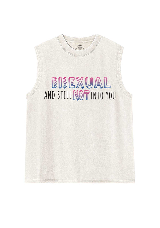 Bisexual And Still Not Into You Pride Y2K Washed Muscle Tank Cherrykitten